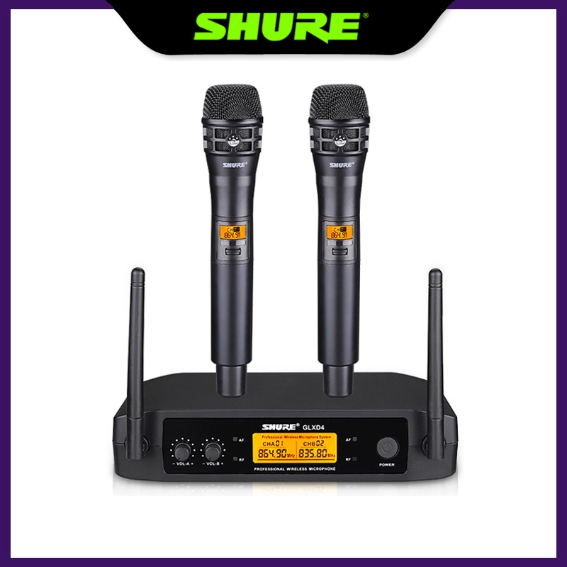 ไมค์ไร้สาย ไมโครโฟน ไมค์ลอย shure แท้  GLXD4 ไมค์โครโฟน ไมค์ลอยไร้สาย ไมค์ร้องเพลง ไมค์คาราโอเกะ ไมค