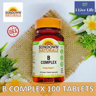 วิตามินบีรวม B-Complex 100 Tablets - Sundown Naturals เสริมบำรุงร่างกาย