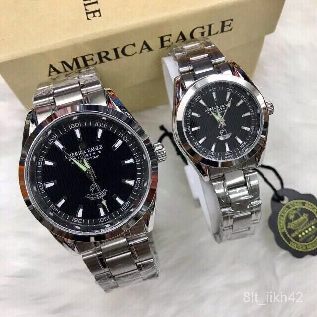 นาฬิกาโทรได้ นาฬิกาคู่ bXdp America Eagle นาฬิกาแท้ กันน้ำ แถมฟรีกล่องหมอน+ผ้าเช็ด+เซ็ทเวลา