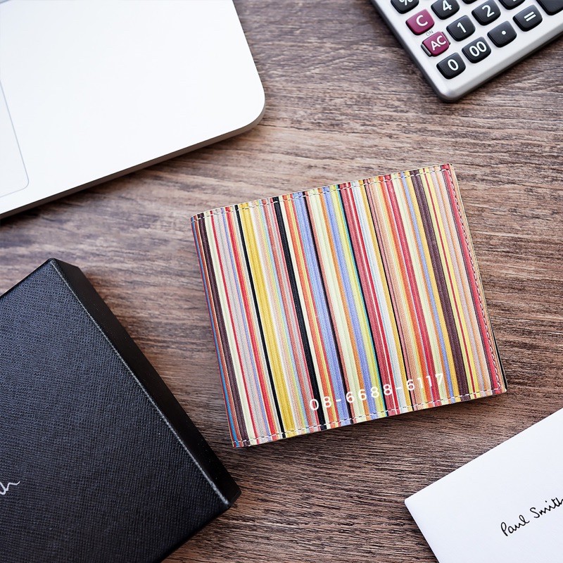 กระเป๋าสตางค์ Paul Smith Multi Stripe Wallet พร้อมส่ง