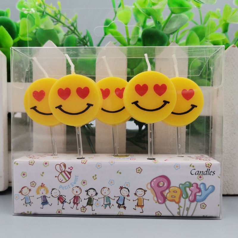 AA11 เทียนวันเกิด เทียนเค้ก ลายหน้ายิ้ม ลายอมยิ้ม สดใส เทียนปีใหม่ - รูปที่ 6
