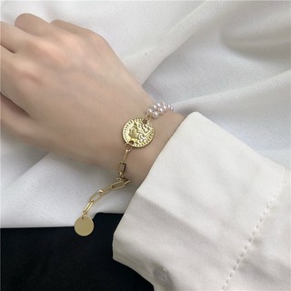 สร้อยข้อมือประดับมุกสไตล์เกาหลี