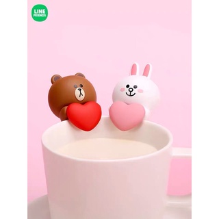 LINE FRIENDS 🇰🇷 ตุ๊กตาเกาะแก้ว หมีบราวน์ โคนี่