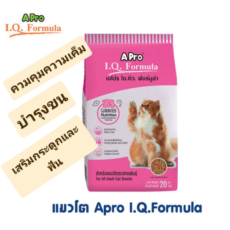 อาหารแมว อาหารแมวโต อาหารแมวราคาประหยัด อาหารแมวราคาถูก อาหารแมวเขียวแดง(เอโปรไอคิวฟอร์มูล่า Apro I 