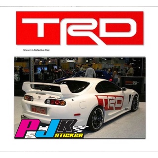 สติกเกอร์ TRD ติดข้างรถ ติดท้ายกระบะ ติดกระจกได้ทั้งบ้านและร้านแต่งรถ2แผ่น ขนาด 30cmX105cm