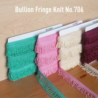 MOMOTARA No. 706 เทปทอ Knit ชายครุยเกลียว Bullion Fringe Knit ขนาด 3.2 CM ยาว 25 หลา เทป วัสดุตกแต่ง diy งานฝีมือ