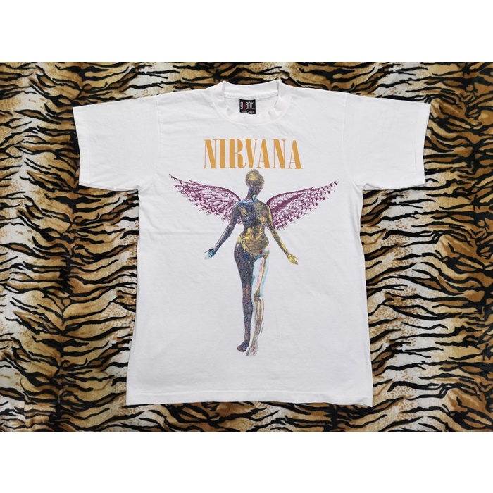 เสื้อวง NIRVANA IN UTERO ©1993 วงเนอร์วานา ลายปีกนางฟ้า