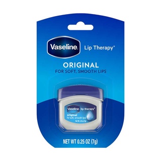 วาสลีนลิปบาล์ม สีฟ้า Vaseline Lip Original สูตรออริจินอล ของแท้100% (7กรัม) พกพาสะดวก