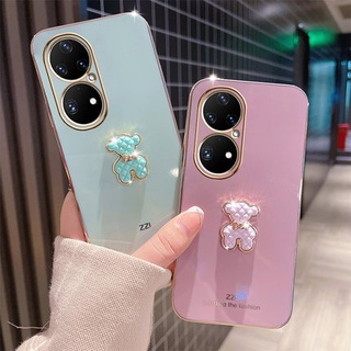 เคส Huawei P50 P40 P30 P20 Pro Lite แฟชั่น หมี กันกระแทก เคสโทรศัพท์