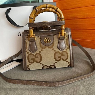 กุช ชี่ Diana jumbo GG small tote bag