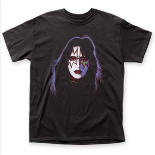 เสื้อยืดคอกลมเสื้อยืดคอกลม ผ้าฝ้าย พิมพ์ลาย Kiss Heavy Metal Member Ace Frehley สไตล์สปอร์ต แฟชั่นสําหรับผู้ชายS-5XL