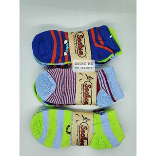 #ถุงเท้าแฟชั่นSocksa สีสันสดใส คละสีคละลาย