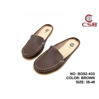 CSB รองเท้าหนังวัว BG92-403 แฟชั่นผู้หญิง แบบเปิดส้น