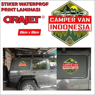 สติกเกอร์ กันน้ํา ลาย Campervan Indonesia สําหรับตั้งแคมป์