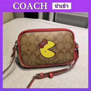 100% genuine COACH F73446 ผู้หญิง แฟชั่น กระเป๋าสะพายข้าง  กระเป๋าข้ามร่างกาย กระเป๋ากล้อง กระเป๋ามีซิป