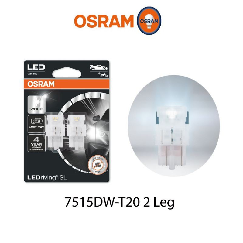 OSRAM T20 LED (2 LEG) Cool White 6000K Double Blister Bulbs - 2 ชิ้น