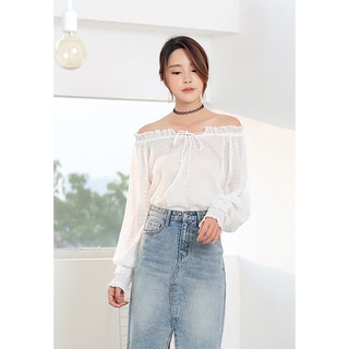 Mirror Dress เสื้อเบลาส์ Off Shoulder Sheer