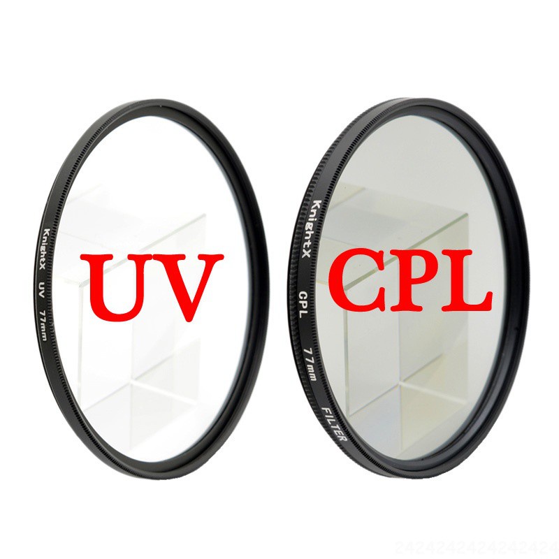 Knightx 2in1 UV CPL เลนส์กรองแสง Polarizer 49มม.52มม.55มม.58มม.62มม.67มม.72มม.77มม.สําหรับ D70