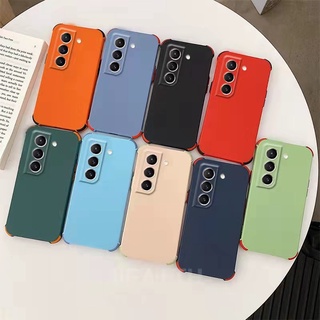 S21FE(พร้​อมส่งในไทย)เคสTPUนิ่มสีพื้นปุ่มสีSamsumg Galaxy A04S/S21FE 5G/Galaxy A13 5G/Galaxy A03