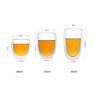 แก้วกาแฟ 2 ชั้น Double wall coffee glass