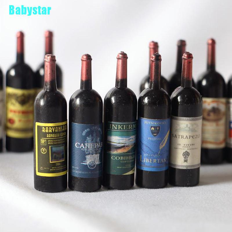 (Babystar) ไวน์จําลอง สําหรับตกแต่งบ้านตุ๊กตา 1/12 5 ชิ้น