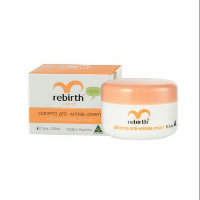 ของแท้!! ครีมรกแกะ Rebirth Placenta & Vitamin E Cream 15mL * Mini Size *