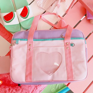 กระเป๋าถือ สีพาสเทลหวาน น่ารักมาก กระเป๋าเดินทาง กระเป๋าผ้า Jelly Luggage