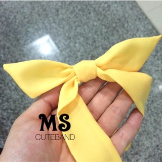 💛 Hairband 💛ผ้าผูกผม โบว์ผูกผม ที่คาดผม สีเหลือง