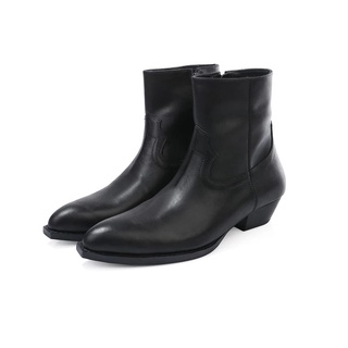 Chelsea Boots cowboy black รองเท้าบูทเชลซี สีดำ ซิปข้าง