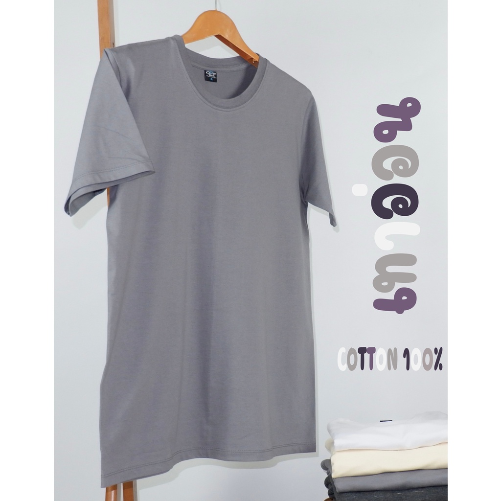 เสื้อยืด (ออกใบกำกับภาษีได้) สีเทาอ่อน คอกลม  คอวี (พร้อมส่ง สินค้าผลิตในไทย)