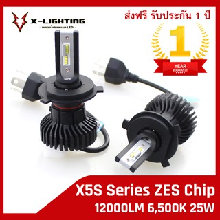 หลอดไฟรถยนต์ LED รุ่น X5S 12000LM chip LED Zes gen2. chip ส่งจากไทย ของแท้ประกัน 1 ปี