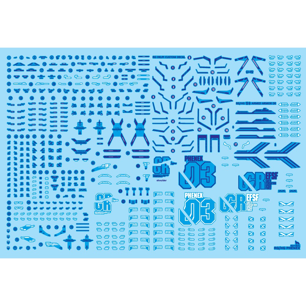 DELPI DECAL HG PHENEX HOLO WATER DECAL RG
