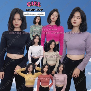 คุณผู้หญิง ® | Ciel BASIC KNIT RIB CROP เสื้อแขนยาว