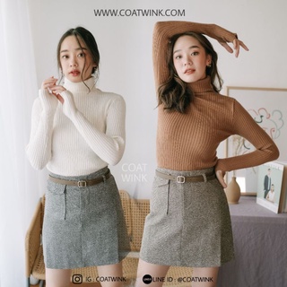 กระโปรง+เข็มขัด Retro skirt with belt