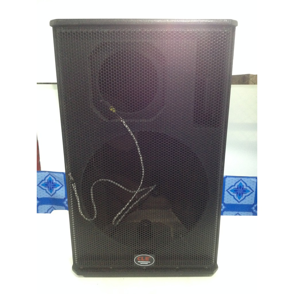 ตู้ลำโพงไม้อัดกันน้ำ ตู้ลำโพง PA 15 นิ้ว CLE P.A. 15" SpecKon 2 ตัว มีแท็บสเปกคอนต่อสายพร้อมใช้งาน ด