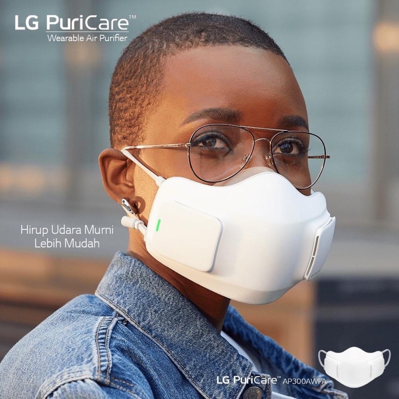 🛒✨ BIG-SALE14📌 LG PuriCare Wearable Air Purifier Mask หน้ากากฟอกอากาศรุ่น AP300AWFA.ABAE ลอต 2023 ประกันศูนย์ LG 1 ปี