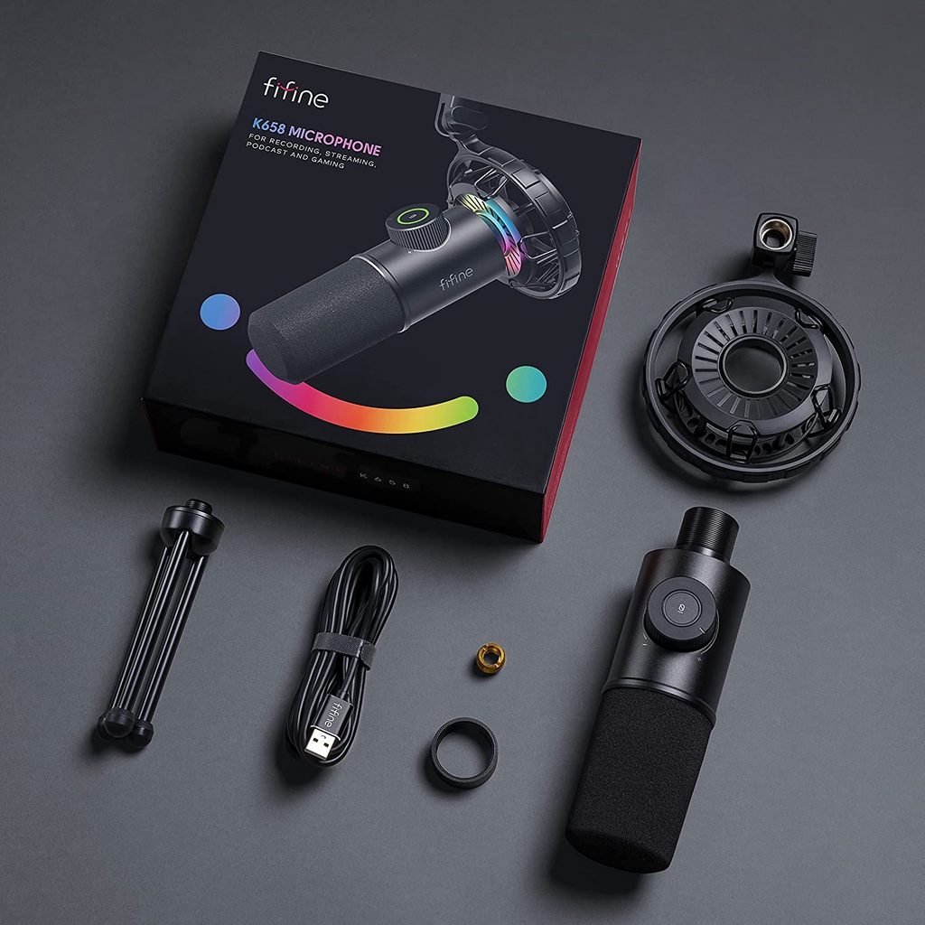 FIFINE K658 USB DYNAMIC CARDIOID MICROPHONE USB ไมโครโฟนRGB