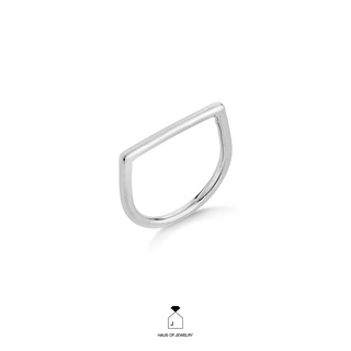 Haus of Jewelry - SIMPLE LINING LINE RING แหวนเงินแท้