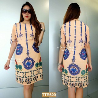 Granddesignplus TTR620**สีครีม**รอบอก44" DOLCE &amp; GABBANA FELICITOUS DRESS