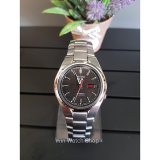 SEIKO 5 Automatic รุ่น SNK607K1 นาฬิกาผู้ชาย สายสแตนเลส หน้าปัดดำ - มั่นใจ ของแท้ 100% ประกันสินค้า 1 ปีเต็ม