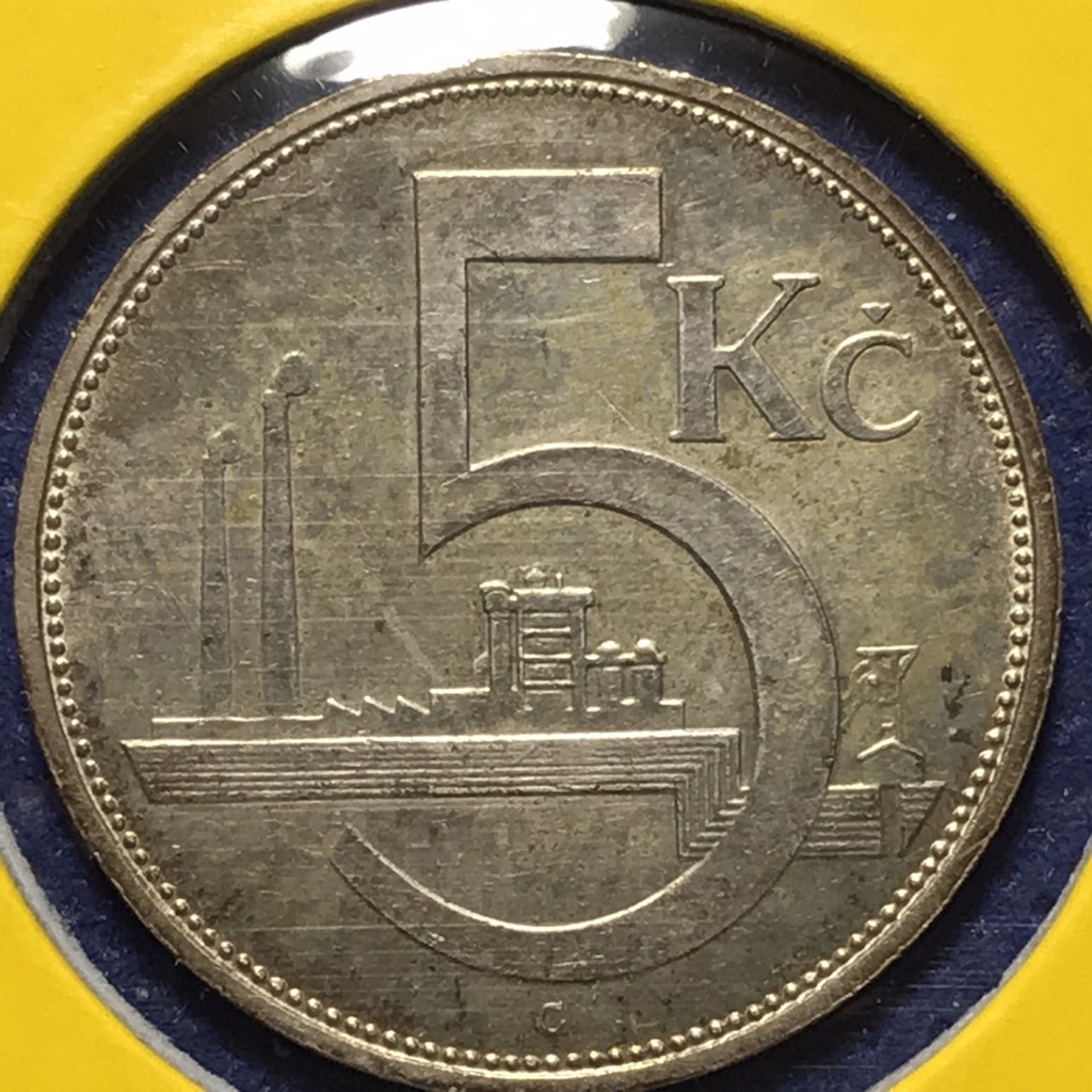 No.60846 เหรียญเงิน ปี1929 เชโกสโลวาเกีย CZECHOSLOVAKIA 5 KORUN เหรียญสะสม เหรียญต่างประเทศ เหรียญเก่า หายาก ราคาถูก