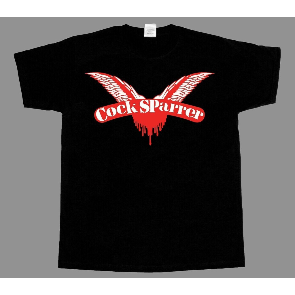 Cock Sparrer Classic Wings Log0 Punk Rock Oi Street Punk เสื้อยืดสีดําใหม่ 2022