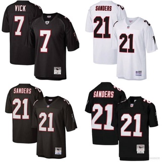 เสื้อกีฬาแขนสั้น ลายทีมชาติฟุตบอล Atlanta Falcons NFL ชุดเยือน สไตล์เรโทร พลัสไซซ์