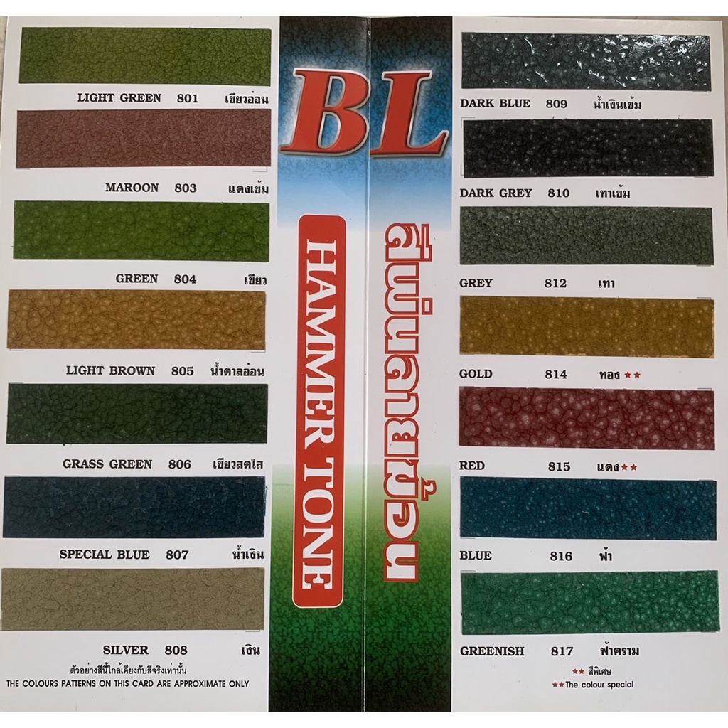 สีลายฆ้อน (HAMMER TONE ) BL บีแอล สีพ่นลายเกล็ด ขนาด กระป๋อง 750กรัม