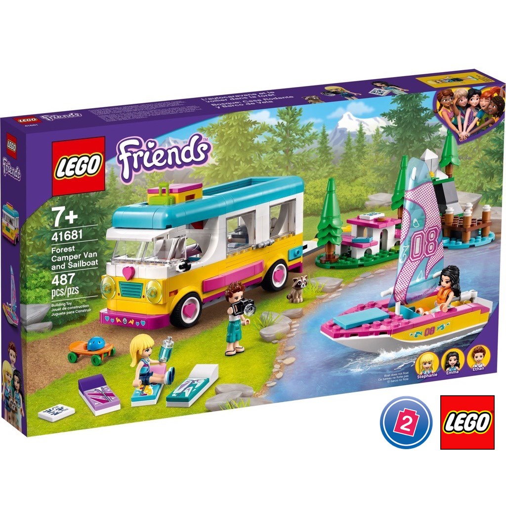 เลโก้ LEGO Friends 41681 Forest Camper Van and Sailboat