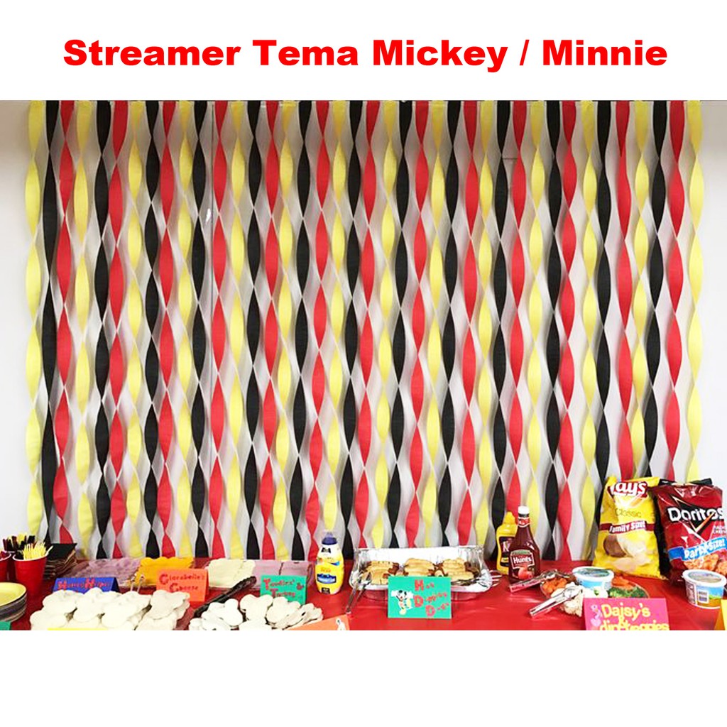 Balonasia Mickey / Minnie Theme Crepe Paper Streamer ตกแต่ง