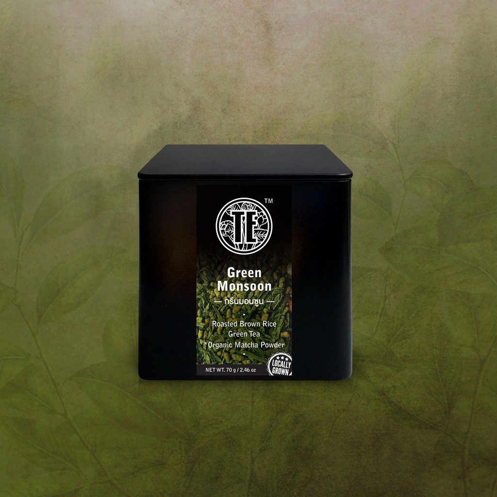 TE Green Monsoon(Green Tea) ชาเขียว matcha ผสมข้าวคั่ว ต้านอนุมูลอิสระ ให้พลังงานยามเช้า แบรนด์ ที