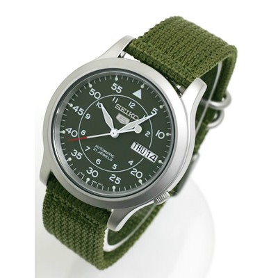นาฬิกา Seiko นาฬิกาข้อมือผู้ชาย สายผ้า Automatic Military Watch รุ่นSNK805K2