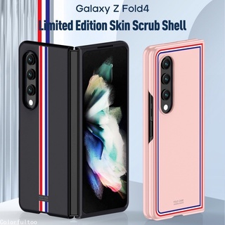 เคสโทรศัพท์มือถือหนังแข็ง ฝาพับ ผิวด้าน สีมาการอง พับได้ สําหรับ Samsung Galaxy Z Fold 4 Z Fold4 ZFold4 5G