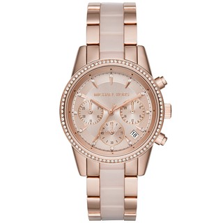 MICHAEL KORS ROSE DIAL ROSE GOLD-TONE MK6307 นาฬิกาแบรนด์เนมแท้ 100% นาฬิกาผู้หญิง ไมเคิลคอรส์ MK-104